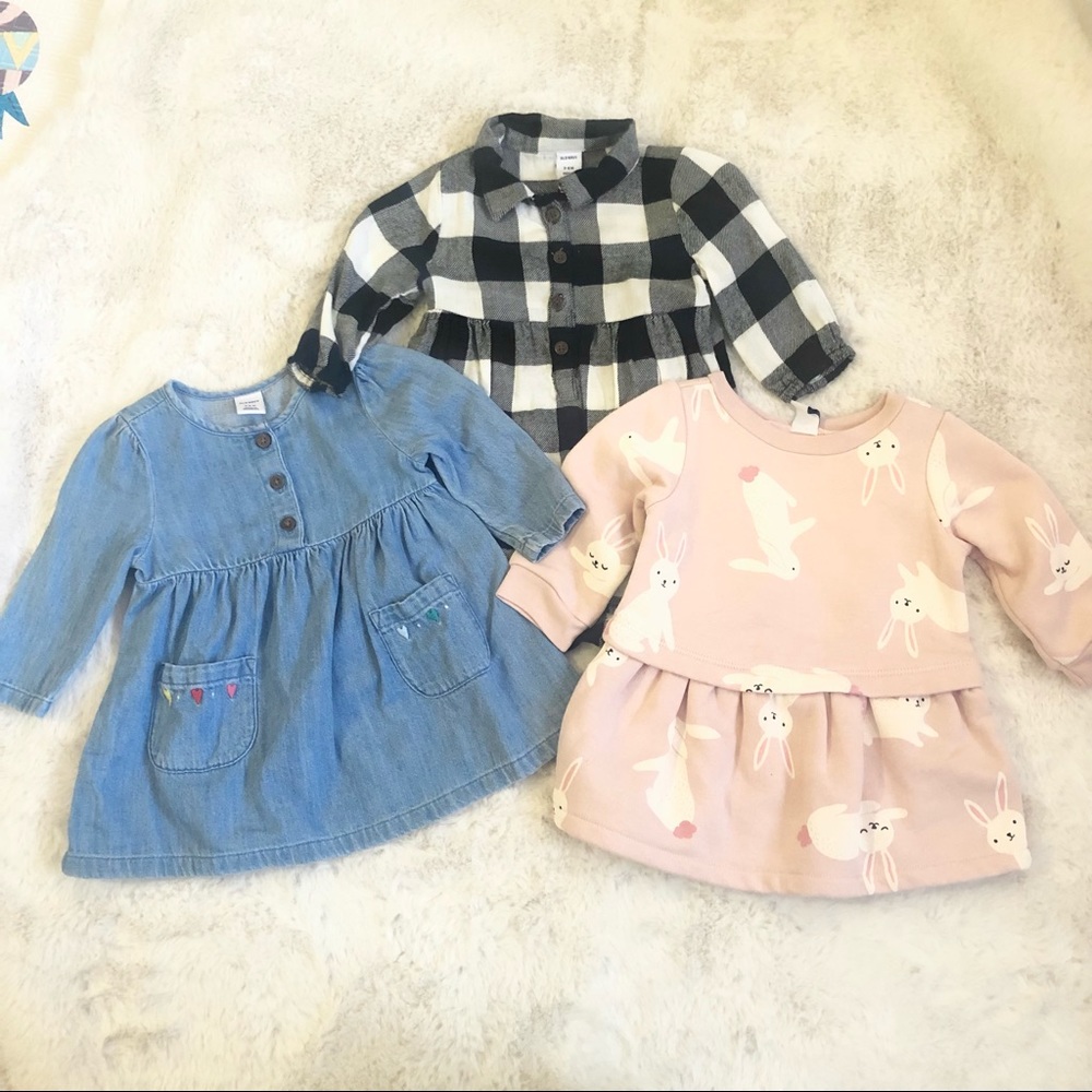 Old Navy Bundle of Baby Girl Dresses (3-6 months)